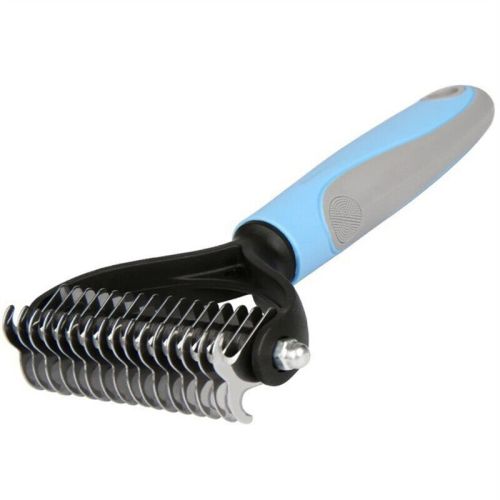 Grooming Brush For Pet Dog Cat Deshedding Tool Rake Comb Fur Remover Reduce 2-Side Dematting Tool For Dogs Cats Pets Grooming Brush Double Sided Shedd Grooming Brush For Pet Dog Cat Deshedding Tool Rake Comb Fur Remover Reduce 2-Side Dematting Tool For Dogs Cats Pets Grooming Brush Double Sided Shedd
